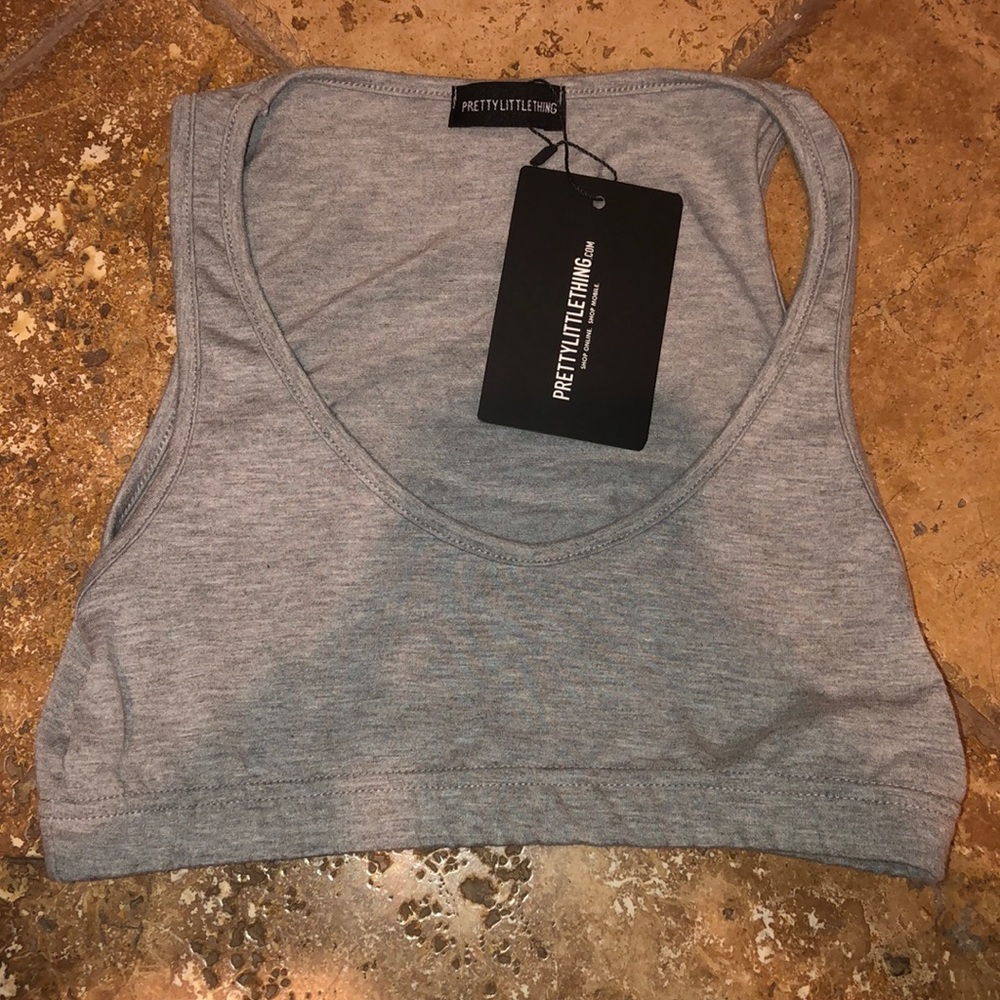 Grey sports bra